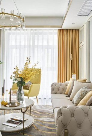 簡易輕奢風(fēng)整木定制，那白色中的一抹金色光